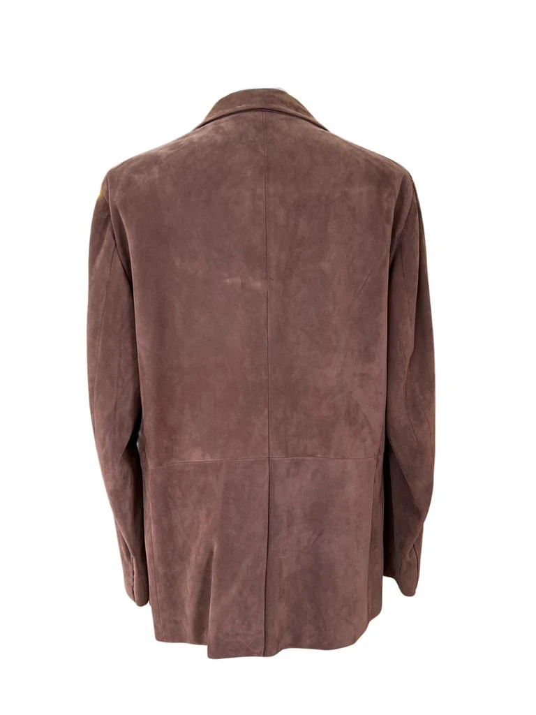Isaia Isaia Mens Brown Lamb Suede Blazer Jacket 2