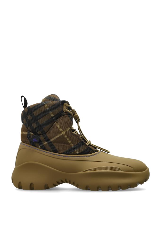 Burberry Beige Suede & Shearling Chubby Boots - Shoes
