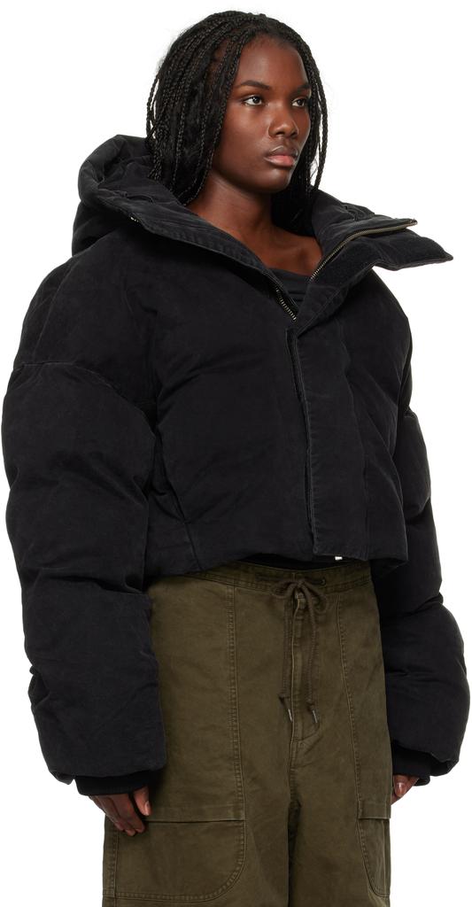 Entire Studios Black MML Hooded Puffer Down Jacket