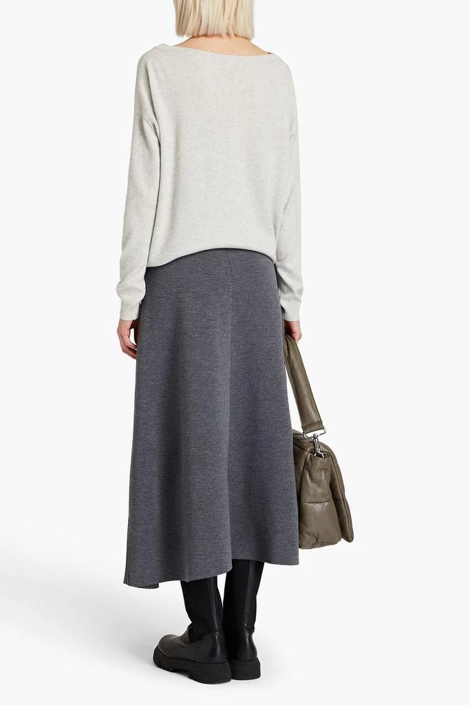 Brunello Cucinelli Bead-embellished mélange cashmere sweater 3