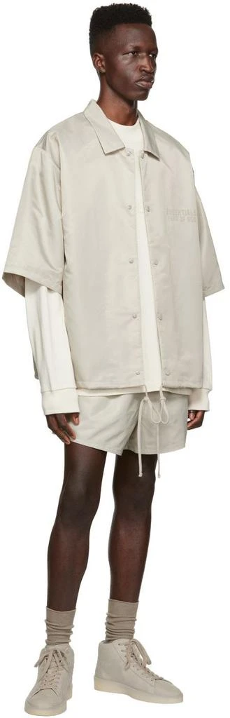 Essentials Gray Nylon Shorts 4