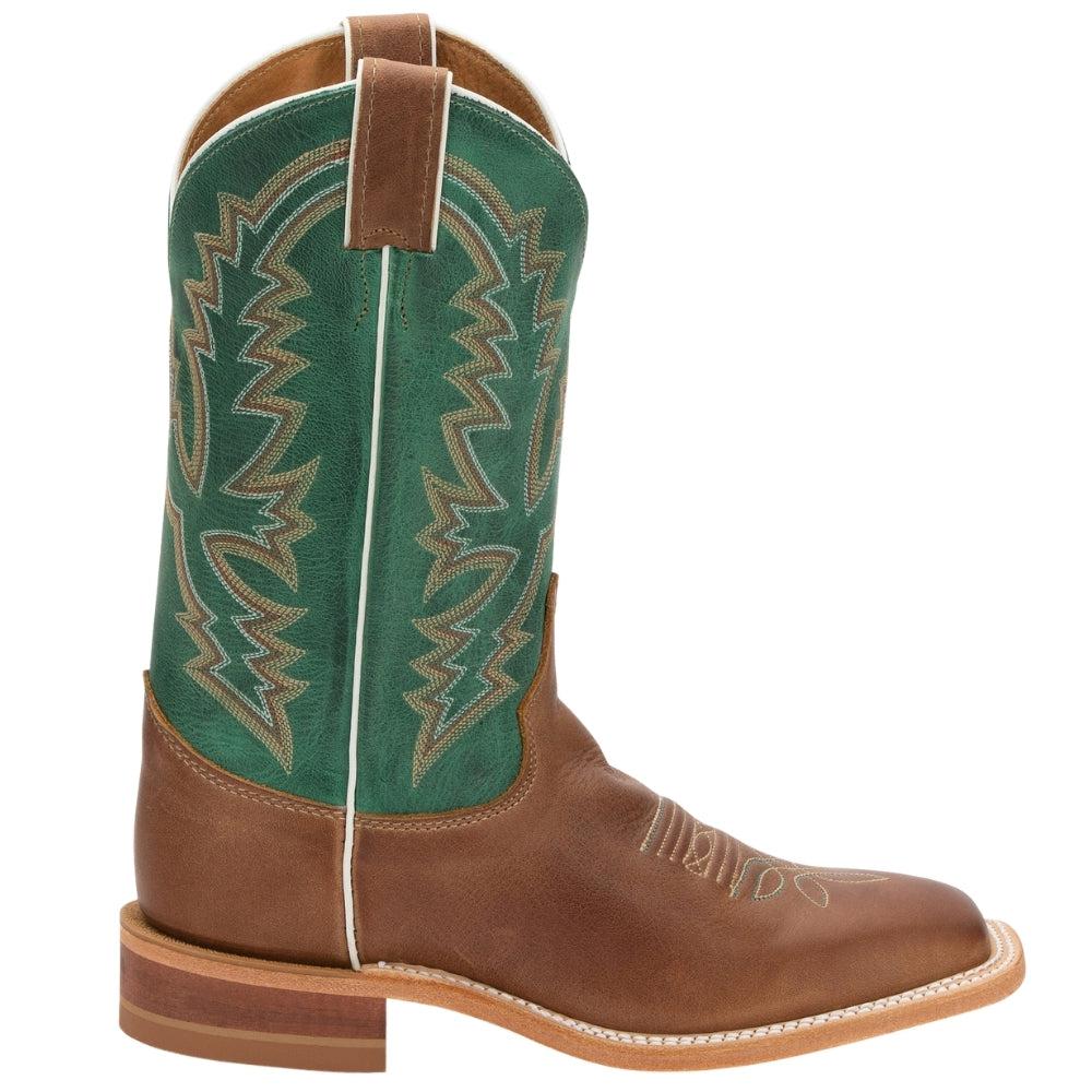 Justin Boots Kenedy Embroidered Calf Square Toe Cowboy Boots