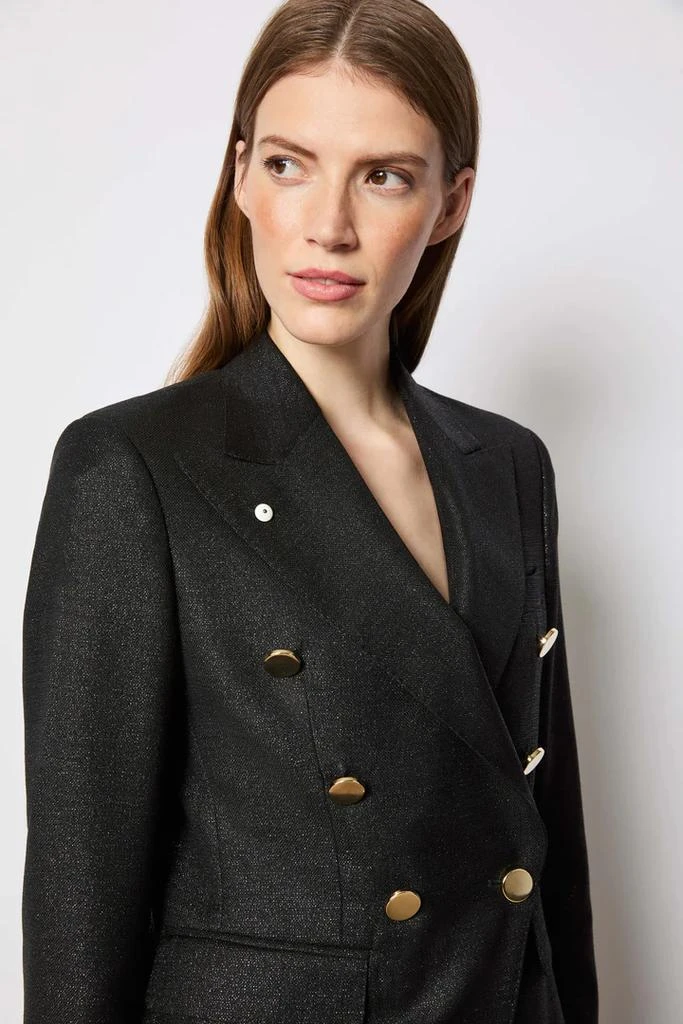 L.B.M. 1911 Ilaria Black Lurex Tailored Jacket 2