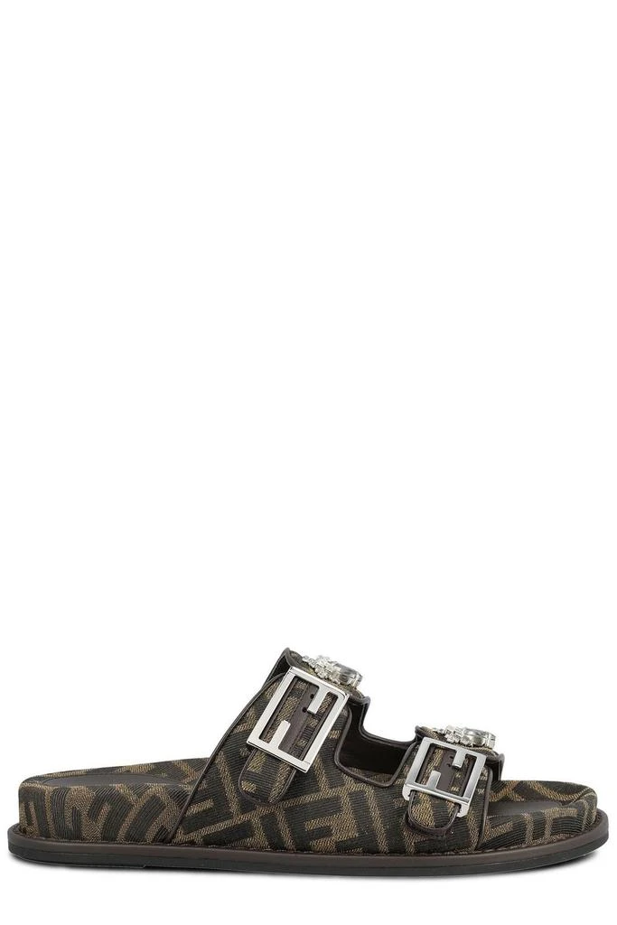 Fendi Fendi FF Jacquard Buckle-Detailed Slides 1