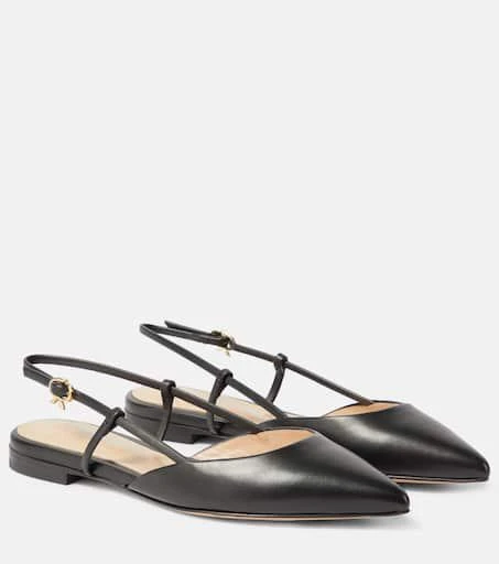 Gianvito Rossi Ascent 05 leather slingback flats 1