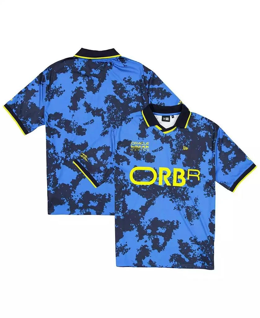 New Era Men's Blue Red Bull Racing Graphic Collared Soccer Shirt 1
