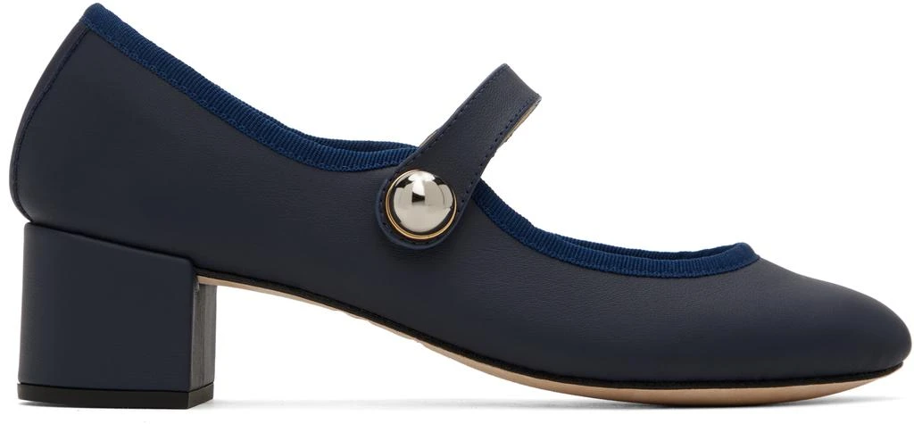Repetto Navy Fabienne Mary Jane Heels 1