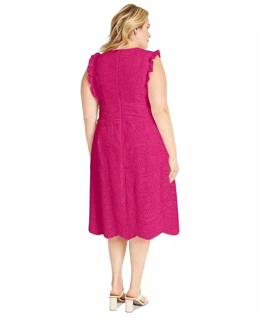 Maggy London Plus Size Eyelet Midi Dress 2