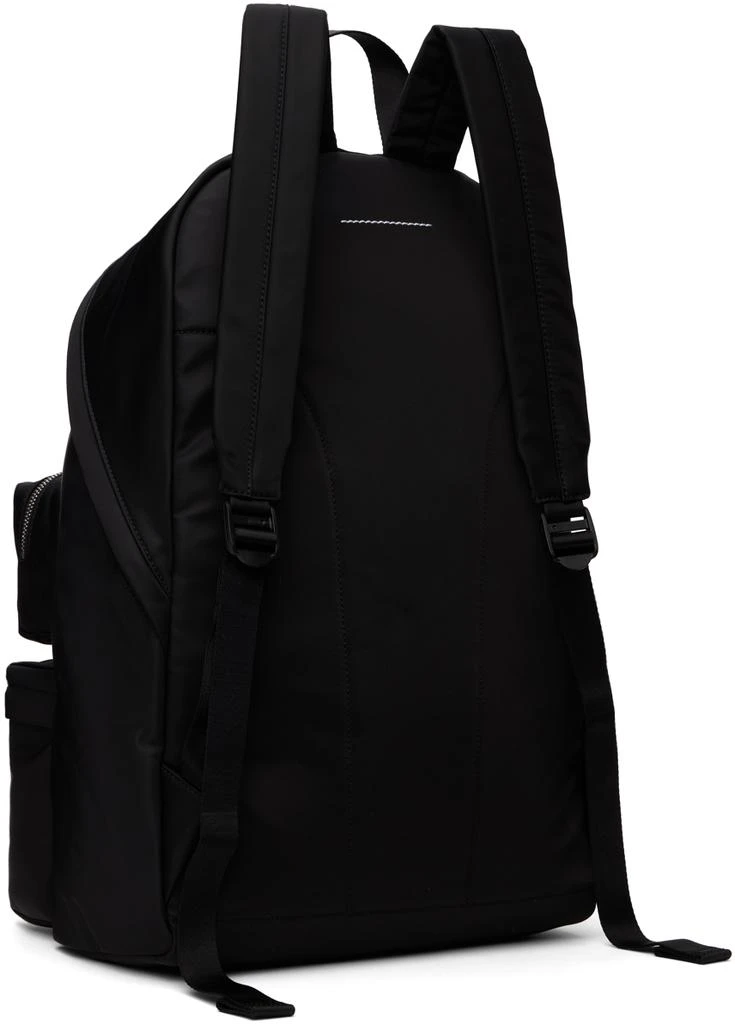 MM6 Black Three Pocket Backpack 3