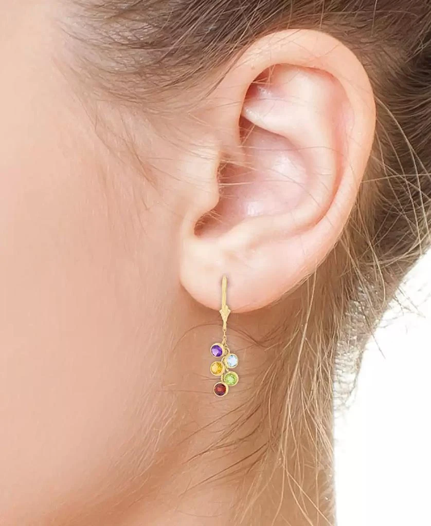 Effy EFFY® Multi-Gemstone Dangle Drop Earrings (2-5/8 ct. t.w.) in 14k Gold 2