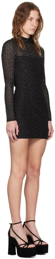 Balmain Black PB Labyrinth Minidress 2