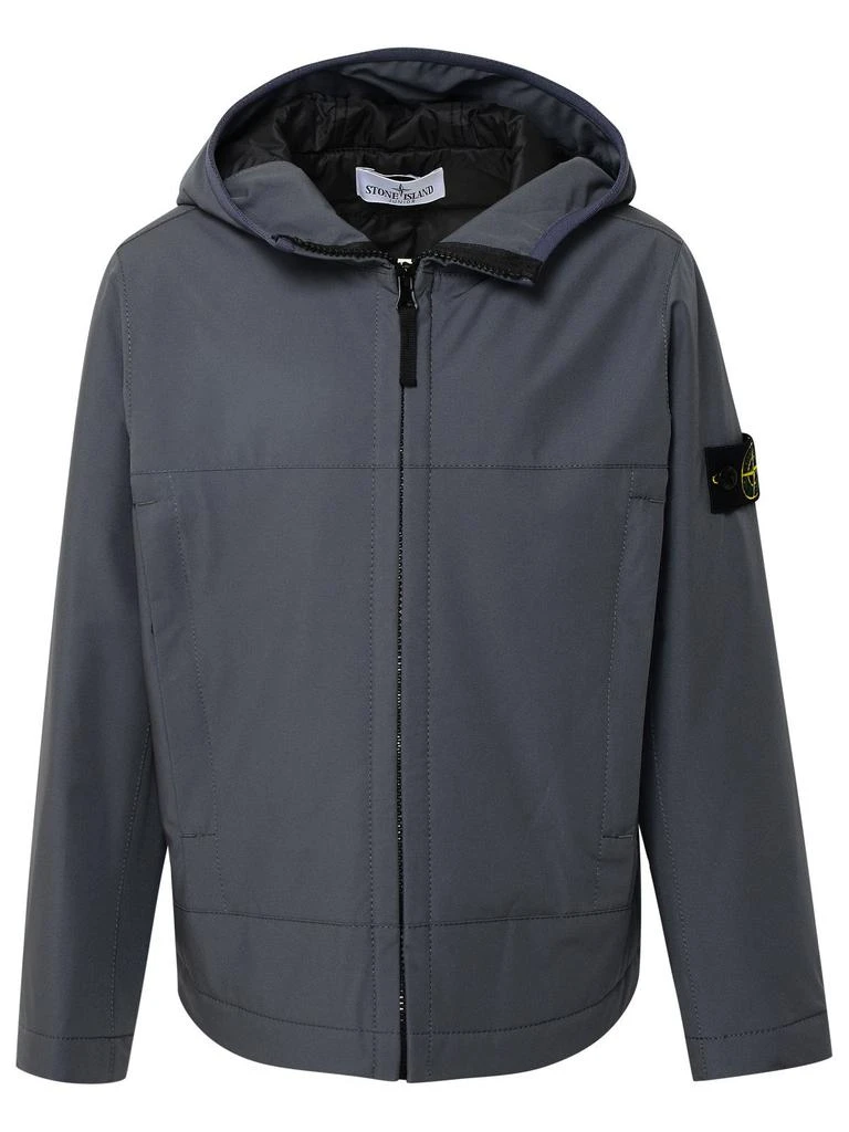 Stone Island Junior Stone Island Junior Logo Patch Zipped Jacket