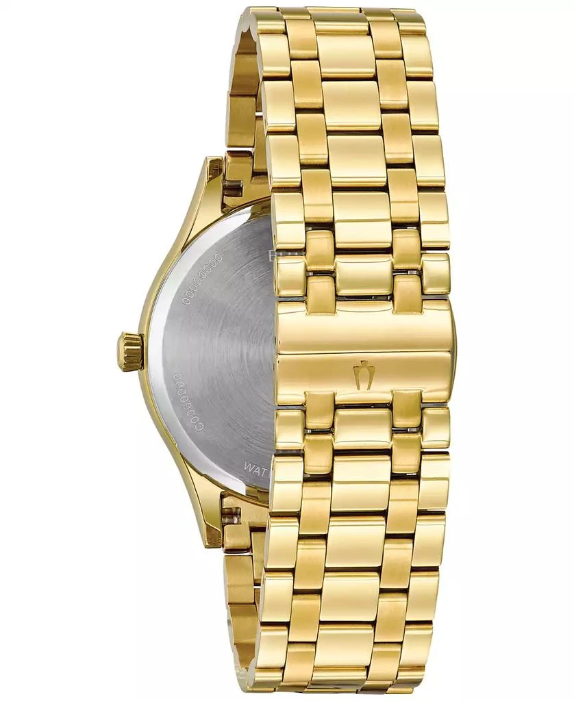 Bulova Men's Dress Diamond Accent Gold-Tone Stainless Steel Bracelet Watch 40mm 97D108 3