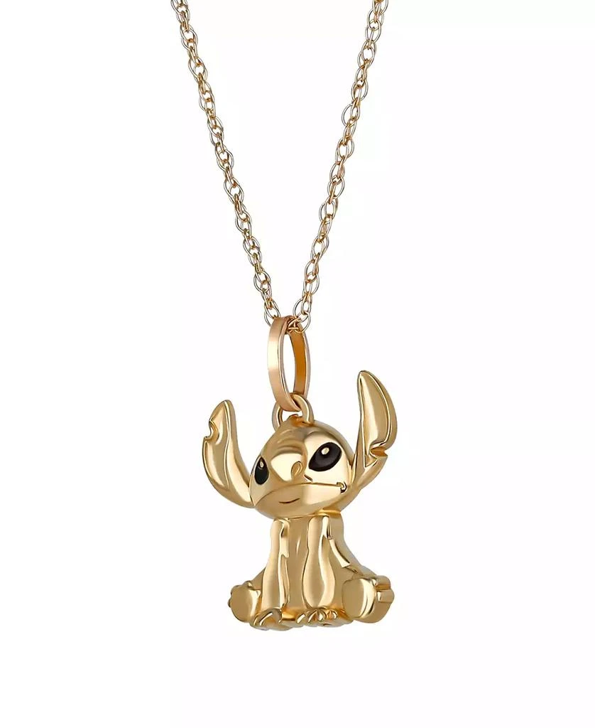 Disney Stitch Pendant Necklace in 10k Yellow Gold 3