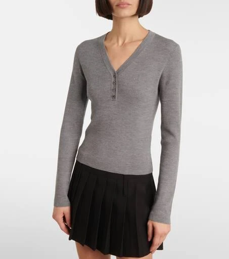 Jardin des Orangers Virgin wool Henley shirt 4
