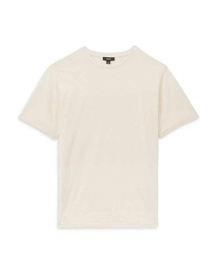 REISS Rialto Mercerized Cotton Tonal Stripe Jacquard Tee 5