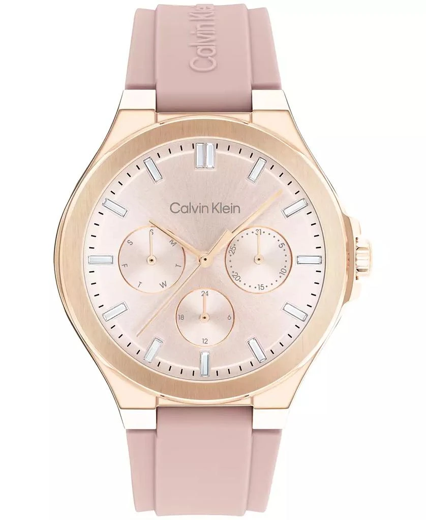 Calvin Klein Women's Vibrancy Blush Silicone Strap Watch 1