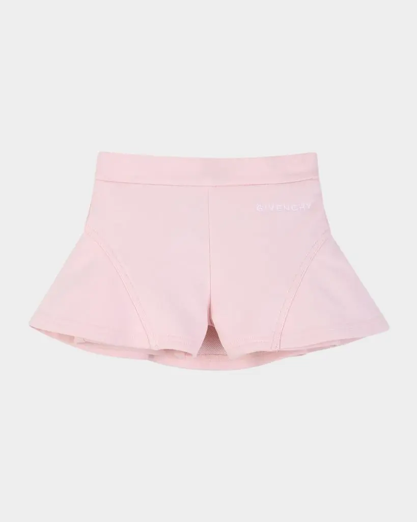 Givenchy Girl's Logo Cotton Knit Shorts, Size 2-3