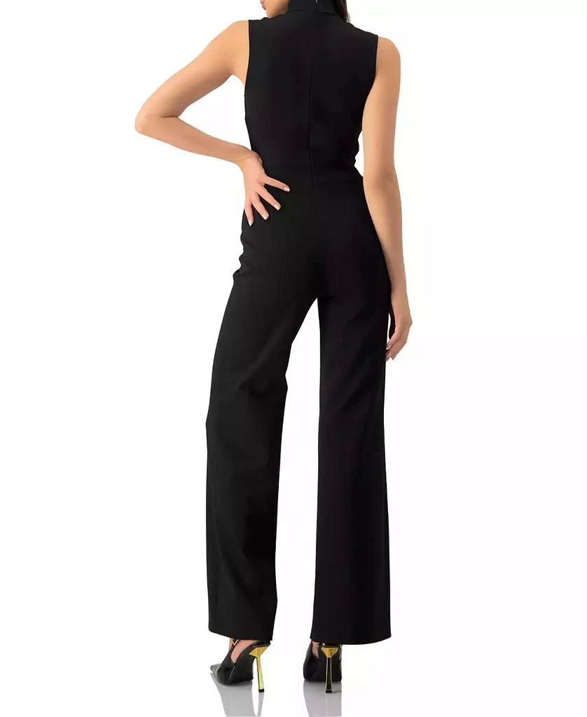 Ivonne Women
s High-Neck Jumpsuit with See-Though Neckline 3