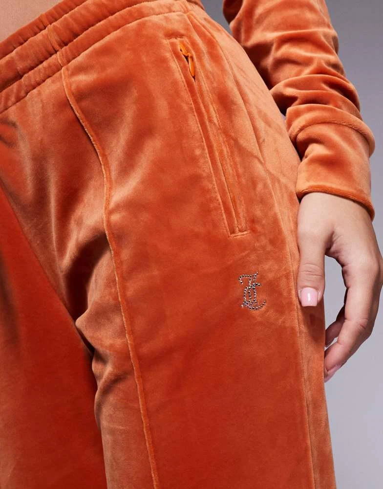 Juicy Couture Juicy Couture velour straight leg joggers exclusive to ASOS co-ord in rust 5