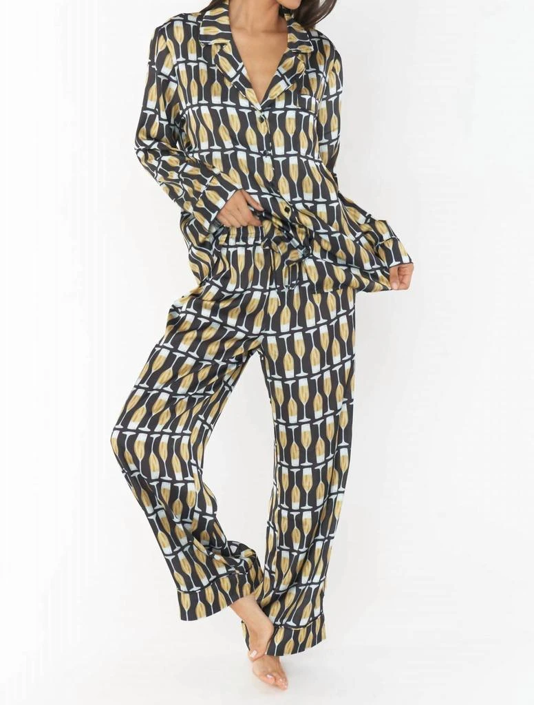 Show Me Your Mumu Classic Pajama Set In Champagne 2