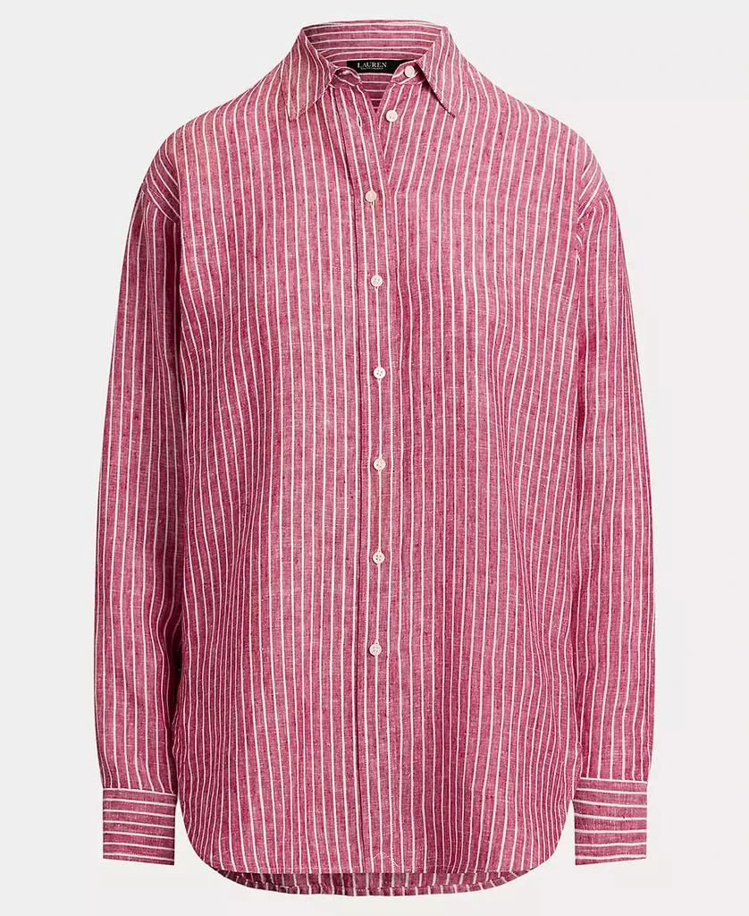 Ralph Lauren Women's Relaxed-Fit Striped Linen Shirt, P/XS-3X 5