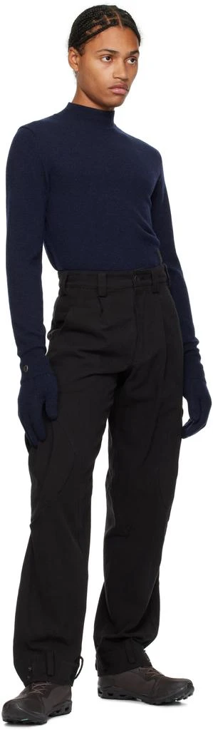 Hyein Seo Navy Military Turtleneck & Gloves Set 6