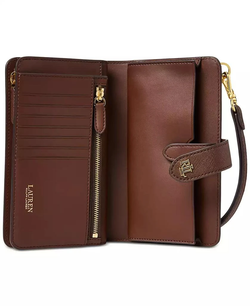 Ralph Lauren Print Crosshatch Leather Tech Wristlet 3