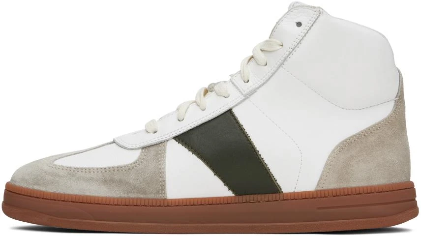 Rhude White & Gray Paneled Sneakers 3