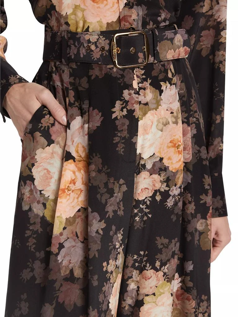 Zimmermann Floral Silk Wide-Leg Pants 6