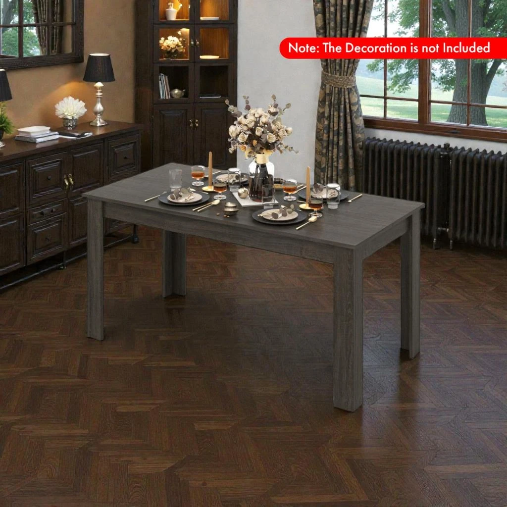 Hivvago Sleek 63-Inch Rectangular Kitchen Dining Table 2