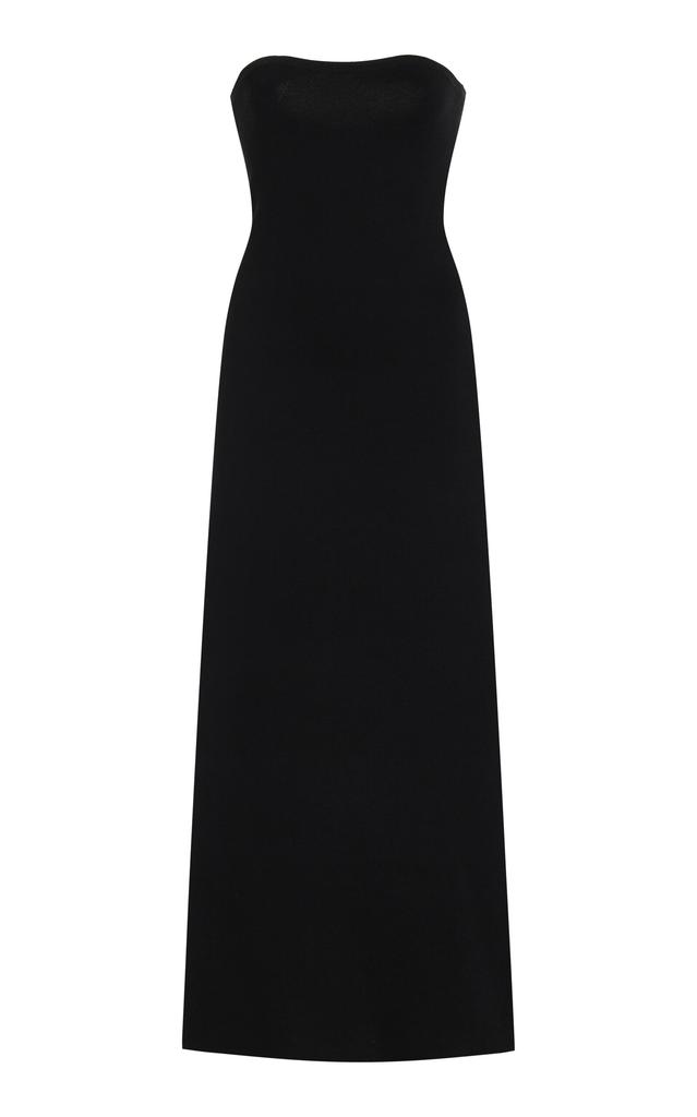 Gabriela Hearst Gabriela Hearst - Calderon Strapless Wool-Cashmere Midi Dress - Black - L - Moda Operandi