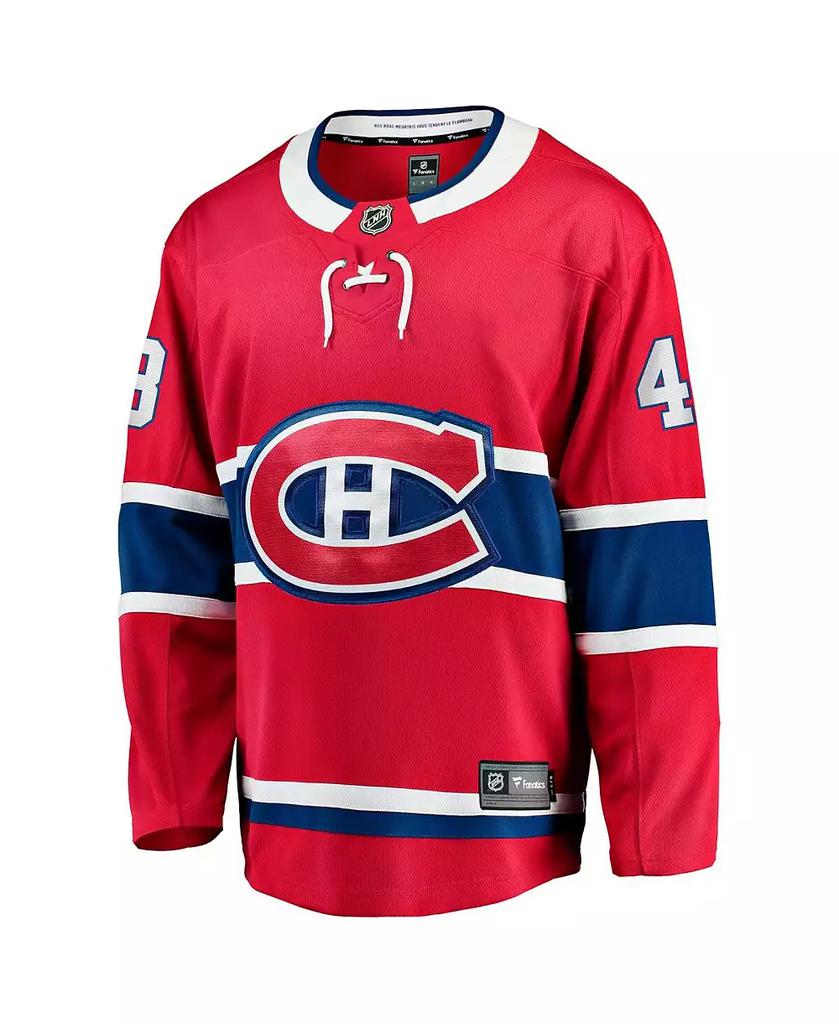 Fanatics Men's Lane Hutson Red Montreal Canadiens Home Breakaway Jersey