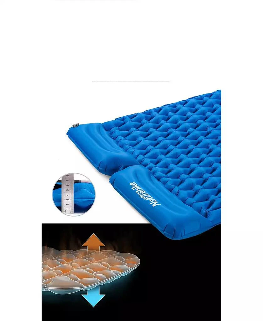 Naturehike Inflatable Camping Sleeping Pad, Ultralight Durable 2.55" Thickness Camping Mattress, Compact Air Mat for Hiking, Traveling, Backpacking&Outdoor 6