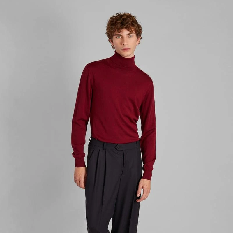 L'Exception Paris Merino Turtleneck Jumper Bordeaux L'EXCEPTION PARIS 3