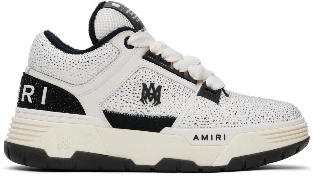AMIRI White & Black Crystal MA-1 Sneakers 1