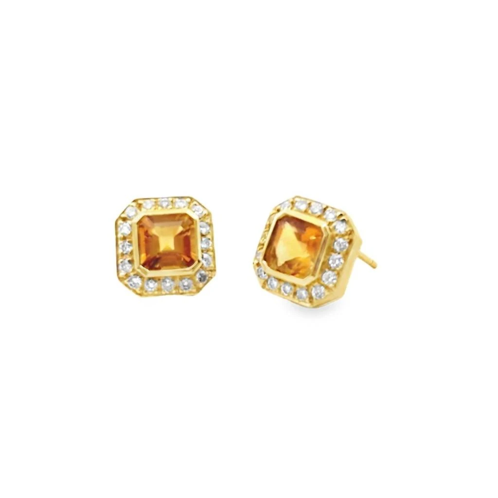 Monte Carlo Monte Carlo - Women
s Citrine Button Stud Earrings