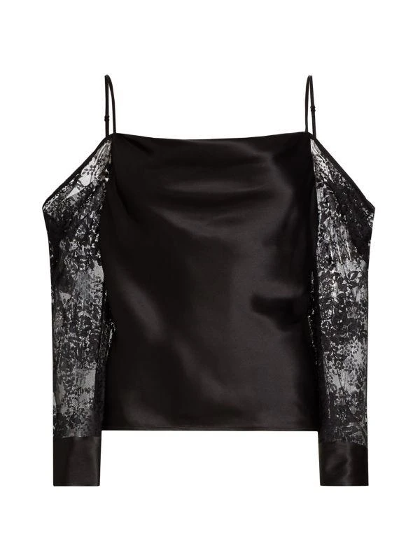 L'Agence Zion Silk-Lace Off-The-Shoulder Top 6