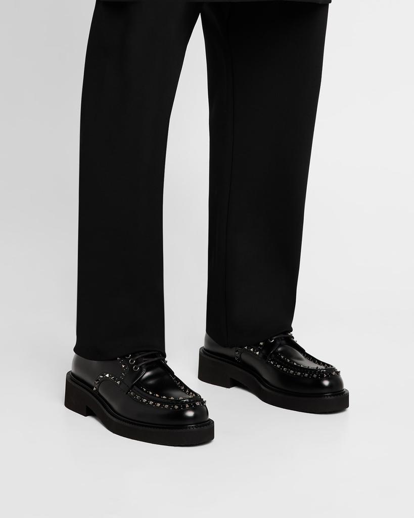 Valentino Men's Gentleglam Calfskin Derby Shoes - Dress