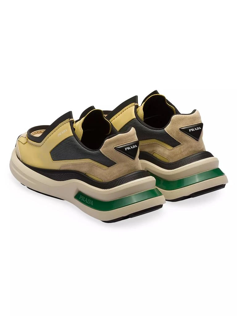 Prada Systeme Brushed Leather Sneakers 4