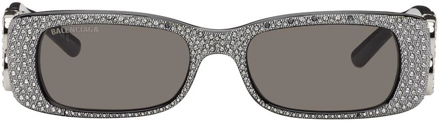 Shop Silver Dynasty Rectangle Sunglasses on Sale at  display picture 2