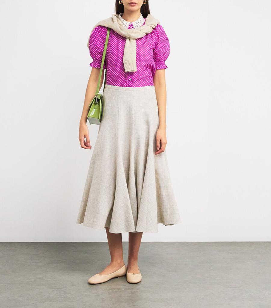 ME+EM Cotton-Silk Crosses Blouse