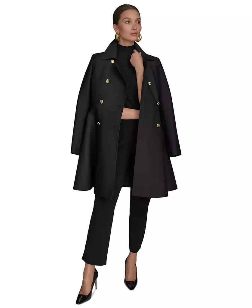 Donna Karan Women's Double-Breasted Skirted Trench Coat 5
