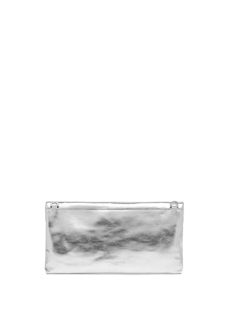 Gianni Chiarini Silver Cherry Clutch Bag With Shoulder Strap 3