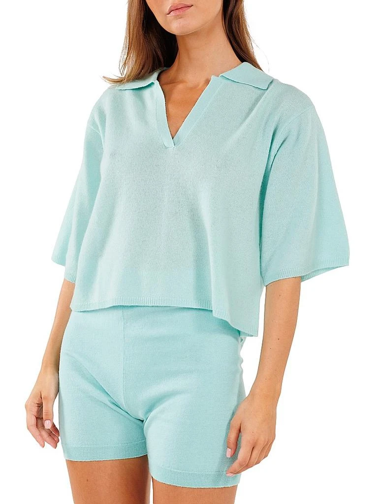 CRUSH CASHMERE Zuma Cashmere Polo Top 2
