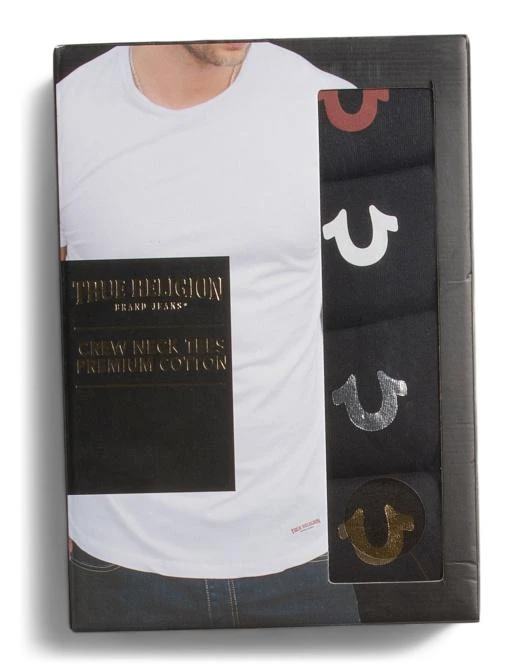 True Religion 4pk Crew Neck Tees 3