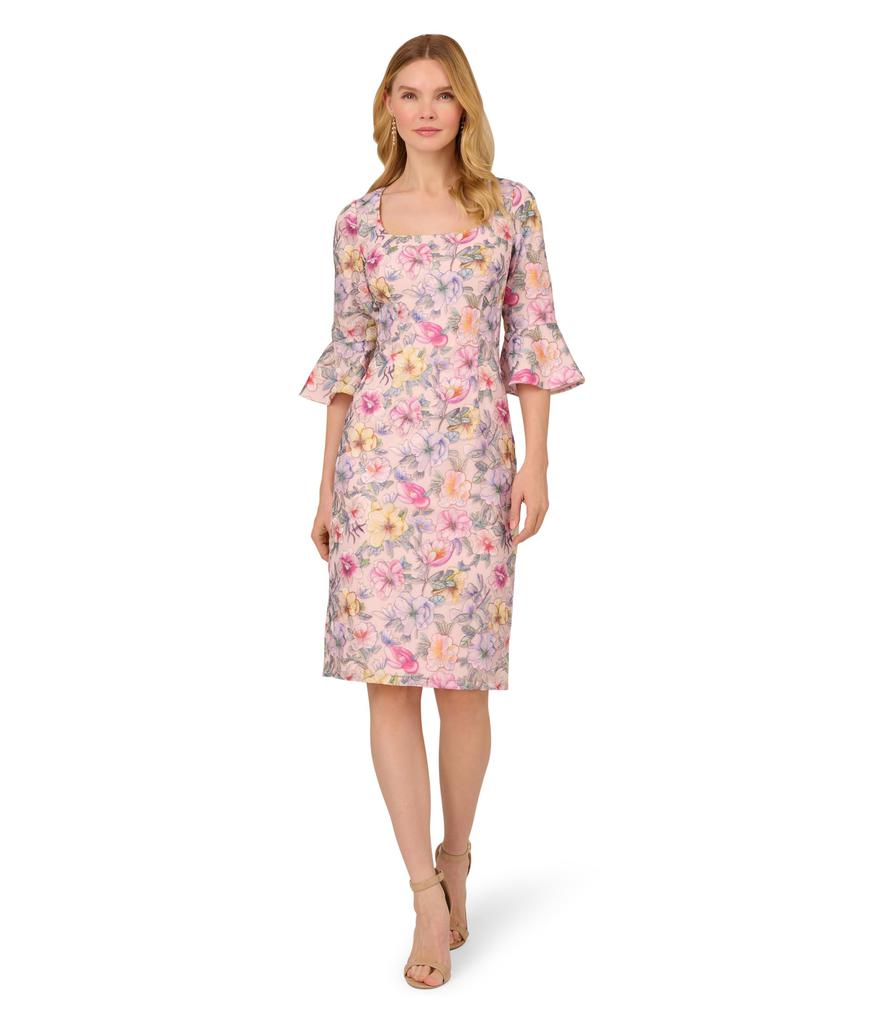 Adrianna Papell Floral Printed Short Dress