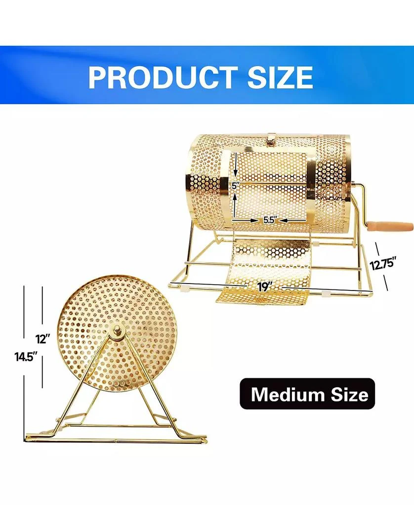GSE Games
Sports Expert Raffle Drum,X-Large Brass Raffle Ticket Spinning Cage, Holds 15,000 Tickets or 500 Ping Pong Balls 2