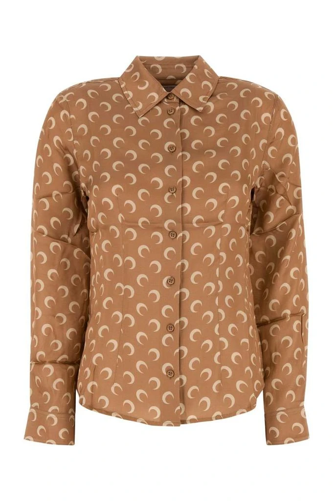 MARINE SERRE Marine Serre Crescent Moon-Printed Buttoned Shirt 1