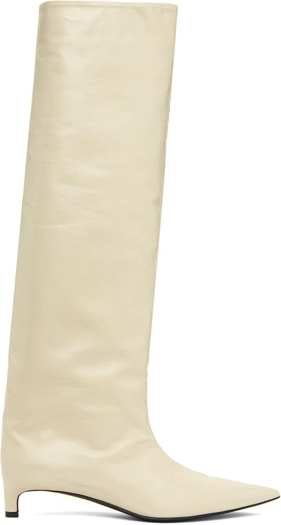 Jil Sander Beige Calfskin Boots 1